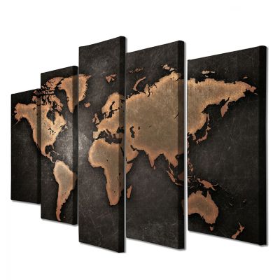 PAINTING 5 PCS ON CANVAS HM7331 105X3X70 cm.