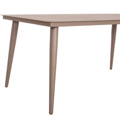 Алуминиева трапезна маса правоъгълна HIGER - капучино 160x90x78Всм.