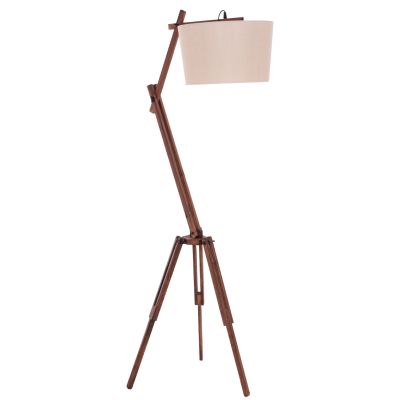 FLOOR STANDING LAMP CRANE WITH TRIPOD AND ARM BEIGE CAP 54x54x170Hcm.HM7694.01