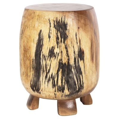 SIDE STOOL BOZZO HM9762 SUAR WOOD IN NATURAL Φ34x46Hcm.