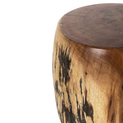 SIDE STOOL BOZZO HM9762 SUAR WOOD IN NATURAL Φ34x46Hcm.