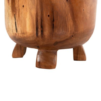 SIDE STOOL BOZZO HM9762 SUAR WOOD IN NATURAL Φ34x46Hcm.