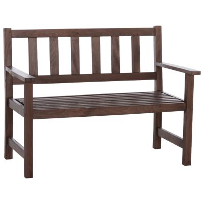 2-SEATER BENCH NAXOS FB95407 IMPREGNATED BEECH WOOD IN WALNUT COLOR 110x68x84Hcm