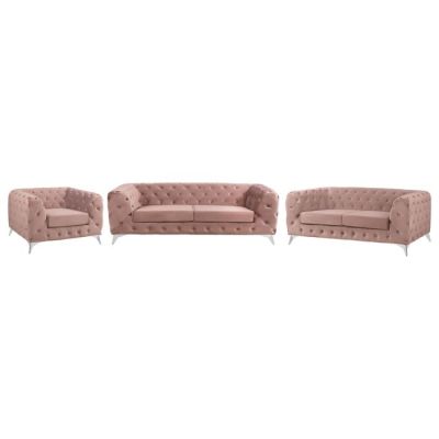 LIVING ROOM SET 3PCS DUSTY PINK HM11052.05