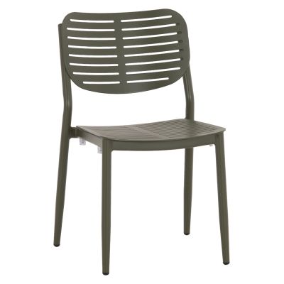 DINING CHAIR HILLIARD HM6645.07 ALUMINUM IN OLIVE GREEN COLOR 46x54x78Hcm