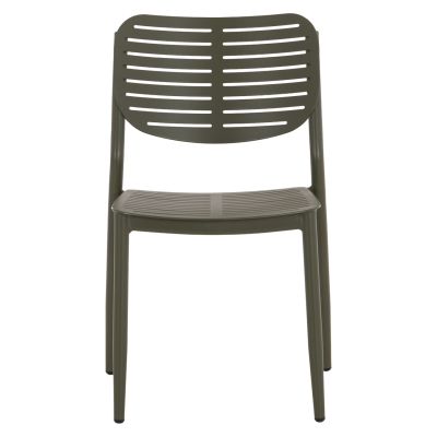 DINING CHAIR HILLIARD HM6645.07 ALUMINUM IN OLIVE GREEN COLOR 46x54x78Hcm