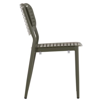 DINING CHAIR HILLIARD HM6645.07 ALUMINUM IN OLIVE GREEN COLOR 46x54x78Hcm