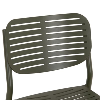 DINING CHAIR HILLIARD HM6645.07 ALUMINUM IN OLIVE GREEN COLOR 46x54x78Hcm