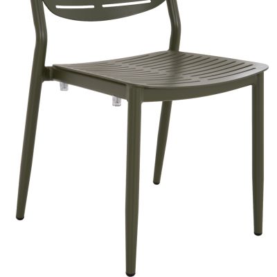 DINING CHAIR HILLIARD HM6645.07 ALUMINUM IN OLIVE GREEN COLOR 46x54x78Hcm