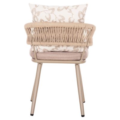 ARMCHAIR ALUMINUM CAMDEN HM6141.04 BACK CUSHION WITH PRINT DESIGN-CAPPUCCINO 56x60x72-87Hcm.