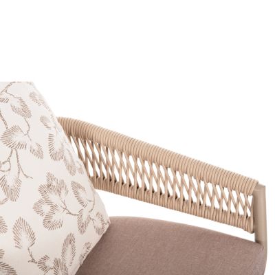ARMCHAIR ALUMINUM CAMDEN HM6141.04 BACK CUSHION WITH PRINT DESIGN-CAPPUCCINO 56x60x72-87Hcm.