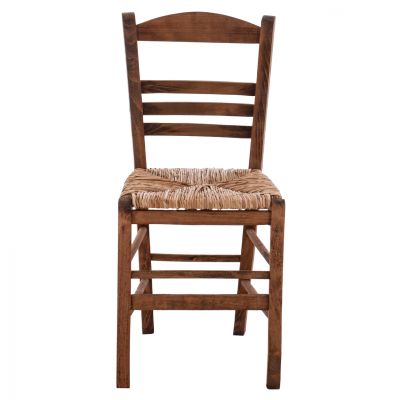 Traditional chair with straw walnut HM10369.01