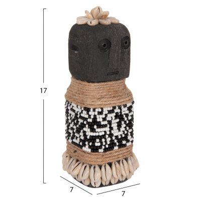 НАСТОЛНА СТАТУЕТКА SUMBA -ЧЕРЕН ПАРАС/ВЪЖЕ 7x7x17Hcm.