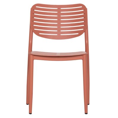 DINING CHAIR HILLIARD HM6645.08 ALUMINUM IN TERRACOTTA COLOR 46x54x78Hcm