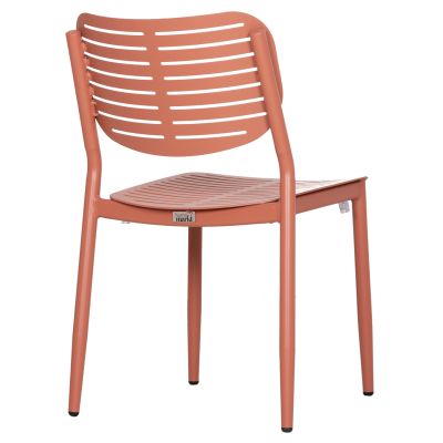 DINING CHAIR HILLIARD HM6645.08 ALUMINUM IN TERRACOTTA COLOR 46x54x78Hcm