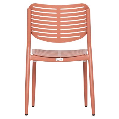 DINING CHAIR HILLIARD HM6645.08 ALUMINUM IN TERRACOTTA COLOR 46x54x78Hcm