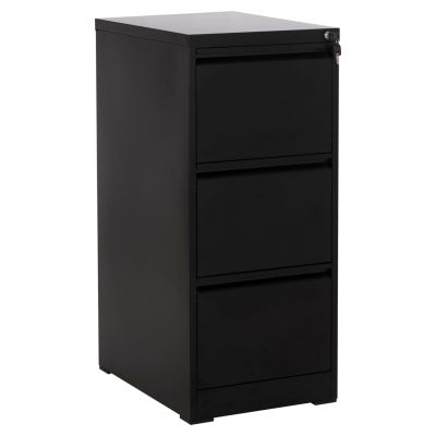 OFFICE FILING CABINET (3) SIDER HM6636.01 BLACK METAL 45.5x62x103.5Hcm.