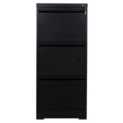 OFFICE FILING CABINET (3) SIDER HM6636.01 BLACK METAL 45.5x62x103.5Hcm.