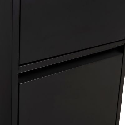 OFFICE FILING CABINET (3) SIDER HM6636.01 BLACK METAL 45.5x62x103.5Hcm.