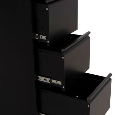 OFFICE FILING CABINET (3) SIDER HM6636.01 BLACK METAL 45.5x62x103.5Hcm.