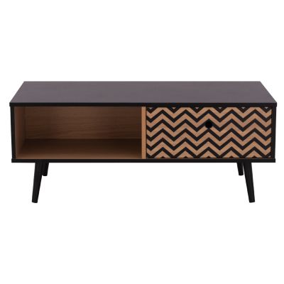 Lounge Table Charleen HM8668 Black with natural 100x50x40,5 cm