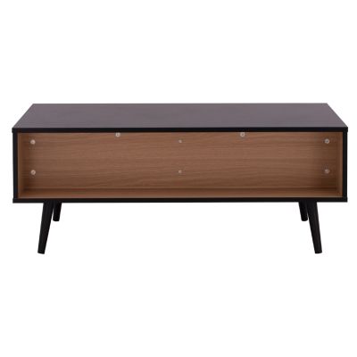 Lounge Table Charleen HM8668 Black with natural 100x50x40,5 cm