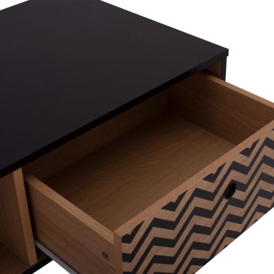 Lounge Table Charleen HM8668 Black with natural 100x50x40,5 cm