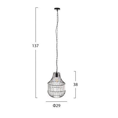 ПАНЕЛ HM4093 ЧЕРЕН МЕТАЛ И СТЪКЛО Φ29x38-137Hcm.