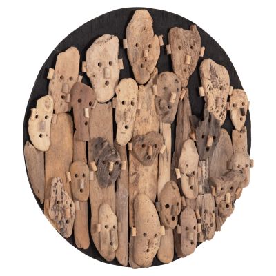 WALL DECORATION ROUND LICAS HM4441 DRIFTWOOD IN NATURAL Φ62cm.