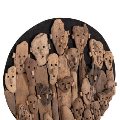 WALL DECORATION ROUND LICAS HM4441 DRIFTWOOD IN NATURAL Φ62cm.