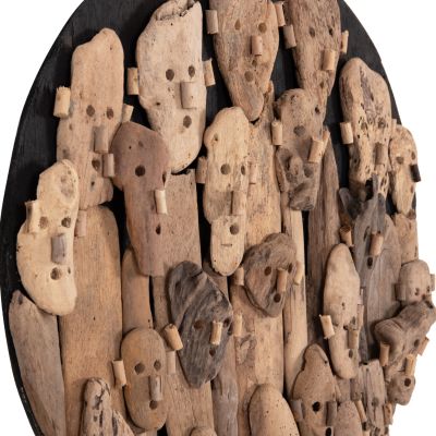 WALL DECORATION ROUND LICAS HM4441 DRIFTWOOD IN NATURAL Φ62cm.