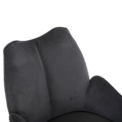 DINING ARMCHAIR SHAI HM9844.03 GREY FABRIC-BLACK METAL BASE 61x63x93Hcm.