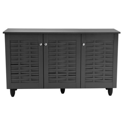 Шкаф за обувки КАРИБА-сив -114x34x68
