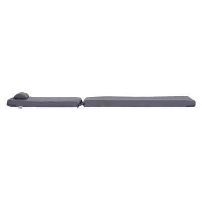 SUNBED CUSHION WITH HEADREST SIFNOS HM11234.31T - TEXTILENE 600g/m2 2x1 - GREY
