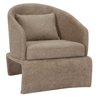 ARMCHAIR BEVY HM9677.03 BEIGE BOUCLE FABRIC-METAL FRAME 72x71x75Hcm.