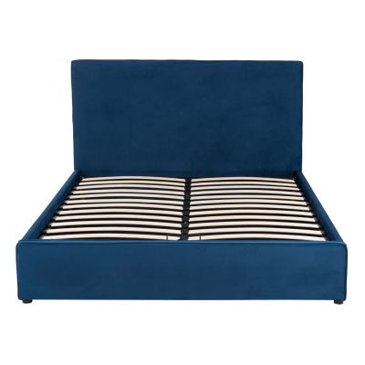 BED ALLIE HM584.18 160X200 WITH STORAGE SPACE-BLUE VELVET