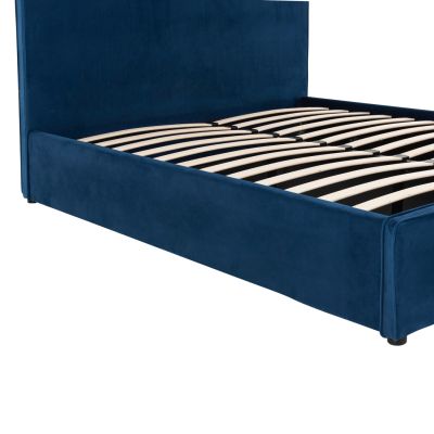 BED ALLIE HM584.18 160X200 WITH STORAGE SPACE-BLUE VELVET