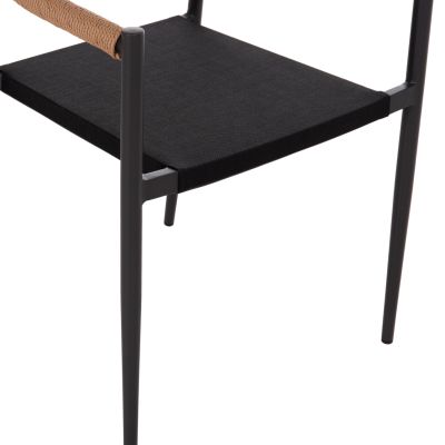 OUTDOOR DINING SET 7PCS BERG HM10876.01 GREY METAL TABLE--ALUMINUM CHAIRS