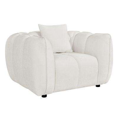 LOUNGE ARMCHAIR LYKKE HM3325.02 ECRU FABRIC 119x89x70Hcm