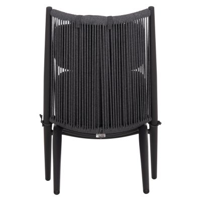 LOUNGER RELAX REMUS HM6642.01 ALUMINUM IN CHARCOAL--OLEFIN ROPE IN CHARCOAL 63x87x94Hcm.