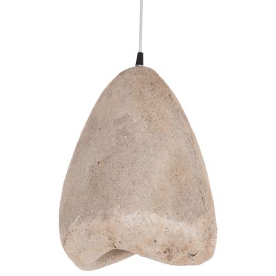 CEILING PENDANT LAMP STONE-LOOK STONER (S) FB94417 DARK BEIGE 37x30x45Hcm.