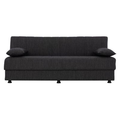 Hm3239.03 ANDRI three-seater sofa-bed, gray fabric, short legs, without arms