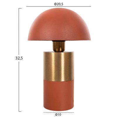 TABLE LAMP PUNE HM4245.08 METAL IN ORANGE-GOLD Φ20,5x32,5Hcm.