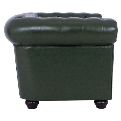 Armchair T. Chesterfield POLINA HM3011.08 Cypress Green PU 106x87x70H cm.