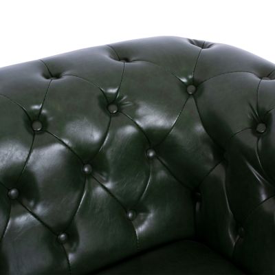 Armchair T. Chesterfield POLINA HM3011.08 Cypress Green PU 106x87x70H cm.