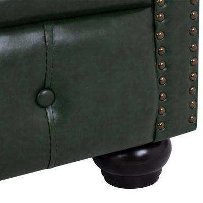 Armchair T. Chesterfield POLINA HM3011.08 Cypress Green PU 106x87x70H cm.