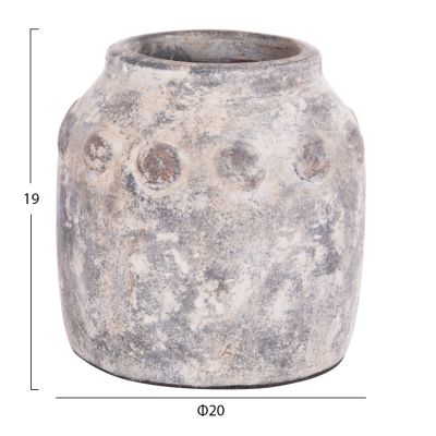 ДЕКОРАТИВНА ВАЗА VERMO-СИВО Φ20x19Всм.