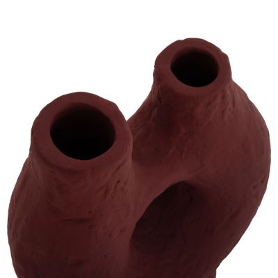 ДЕКОРАТИВНА ВАЗА NAMENTIS -КЕСТЕНОЧЕРВЕН ЦВЯТ -- 26x15x32.5Всм.