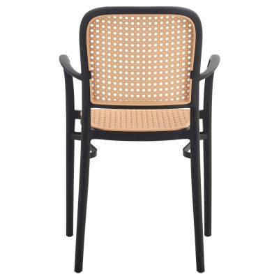 ARMCHAIR POLYPROPYLENE FLOW HM5938.02 BLACK AND BEIGE 56x52.5x85.5Hcm.