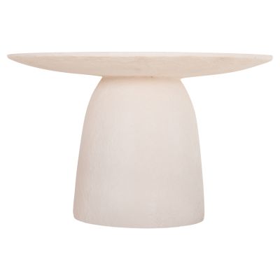 DINING TABLE ROUND SEPPO HM18154.02 FIBER CEMENT IN WHITE--Φ119,5x75,5Hcm.